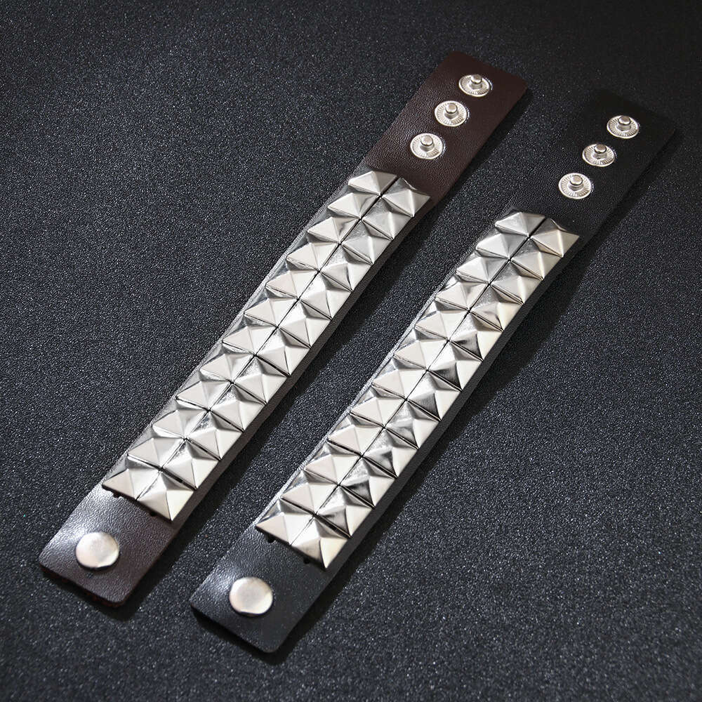 Men's jewelry non mainstream personality punk style bracelet street men PU leather wrist trend