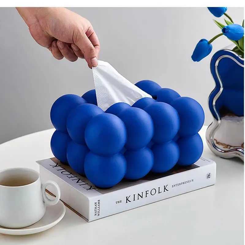 Ball Shape Tissue Box Home Living Room Coffee Table Decoration Storage Light Luxury CeramicM251124