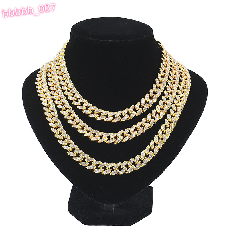 Fashion Stainless Steel Hip Hop Iced Out Gold Cuban Link Chain Bracelets Jewelry Heavy Necklaces for Women with Vvs
