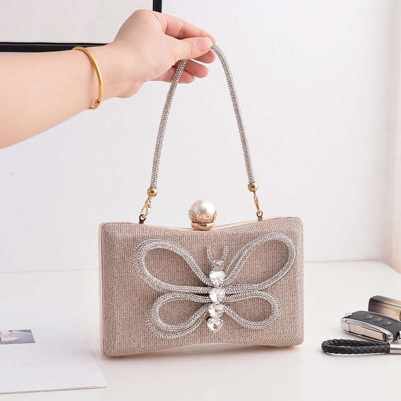 Dinner Bag Black Versatile Style Dress Bow Banquet Handheld Oblique Straddle Bag Chaozhou KQ