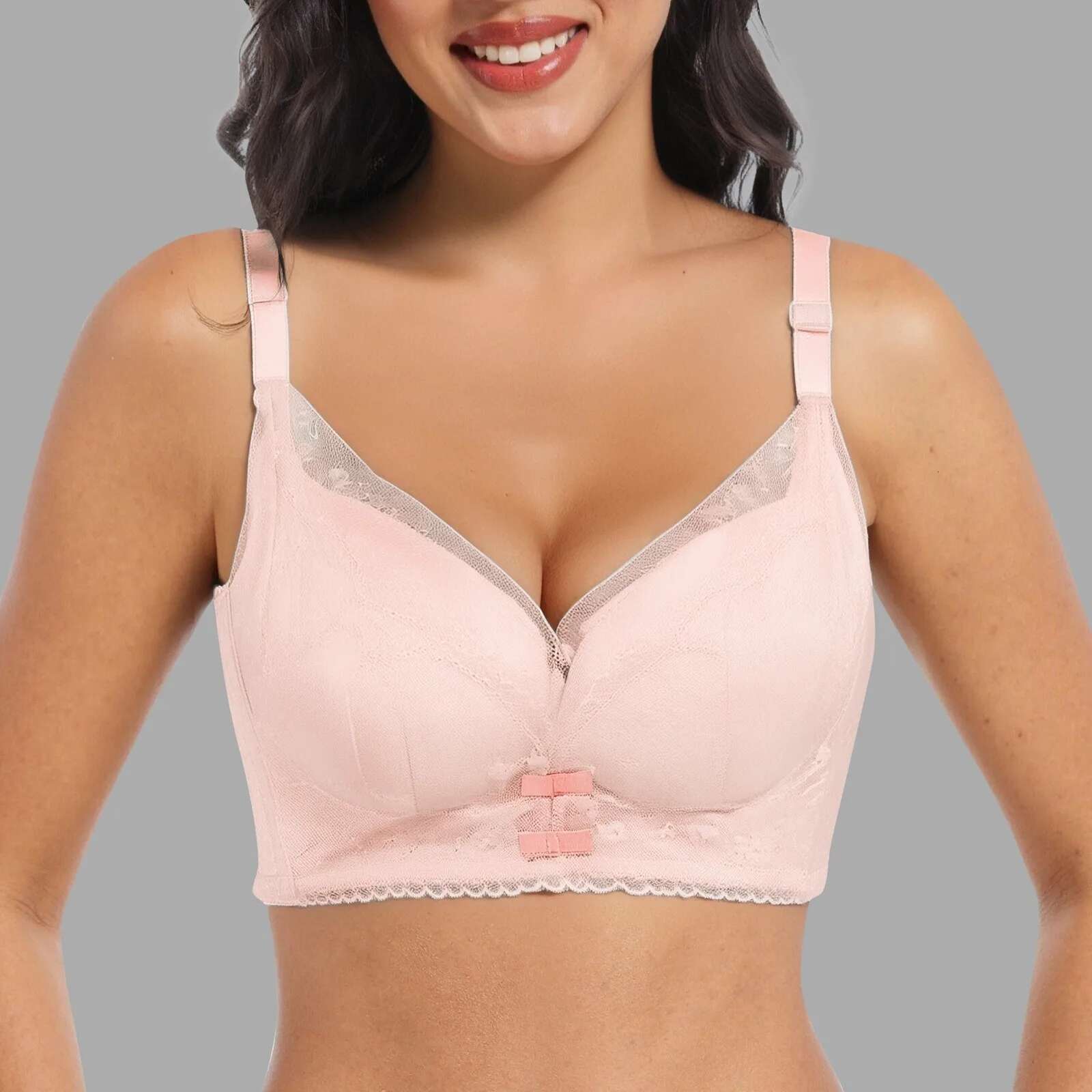 Dongdumaoyi Women Sexy Bras Wireless Seamless Smooth Comfort Breast Holding Anti Sagging Bra Fashion Female Deep V Gather Bralette Women S Tight Under