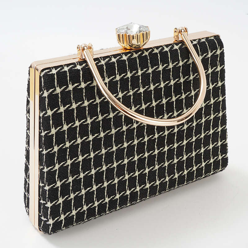 Dinner Bag Winter Classic Small Fragrant Style Dinner Bag High End Fashion Versatile Woolen Handbag Banquet Bag KQ