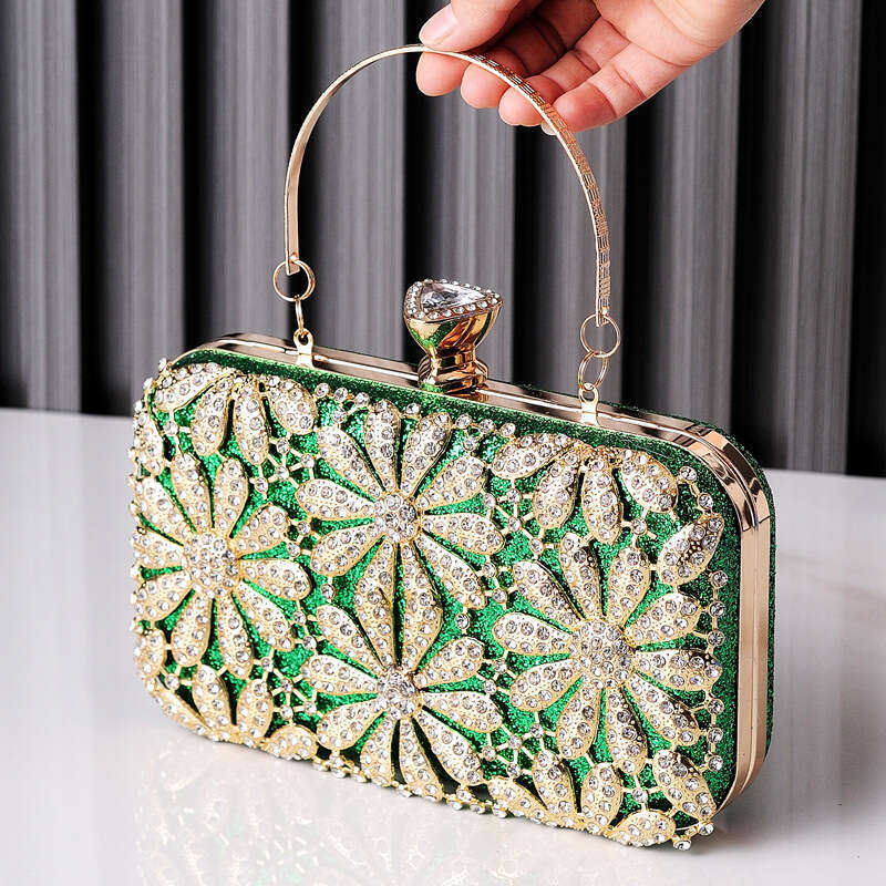 Dinner Bag Fashionable Sparkling Diamond Jewelry Dinner Rhinestone Dress Bag Hand Held Wedding Bride Bag KQ