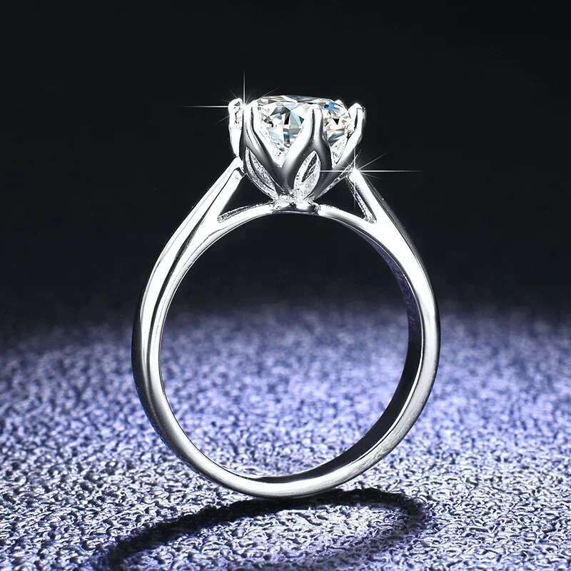 Womens Luxury PT950 Platinum Wedding Ring With GRA Credentials Real D Color VVS 1 Carar Moissanite Diamond Rings Fine Jewelry