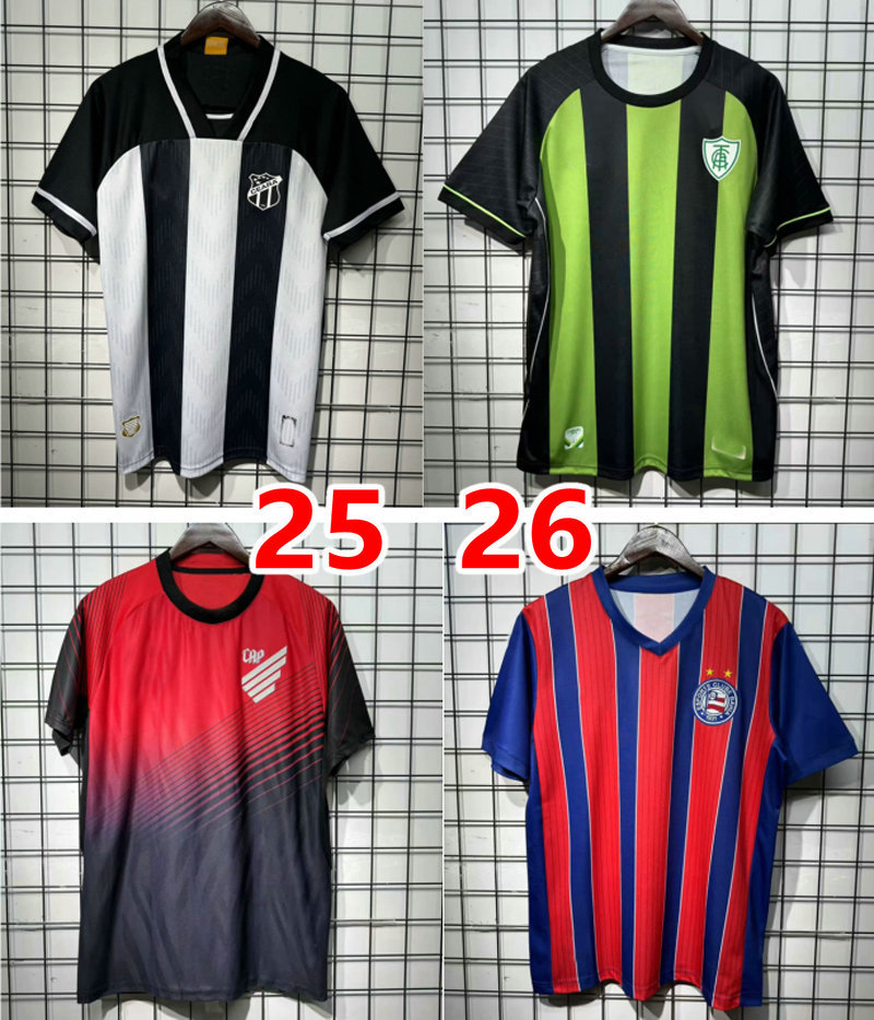 25 26 Ceara Soccer Jerseys 2025 2026 Brazilian clubs Athletico Paranaense home America Mineiro camesita de futol EC Bahia football shirt Mens Soccer SC Jerseys