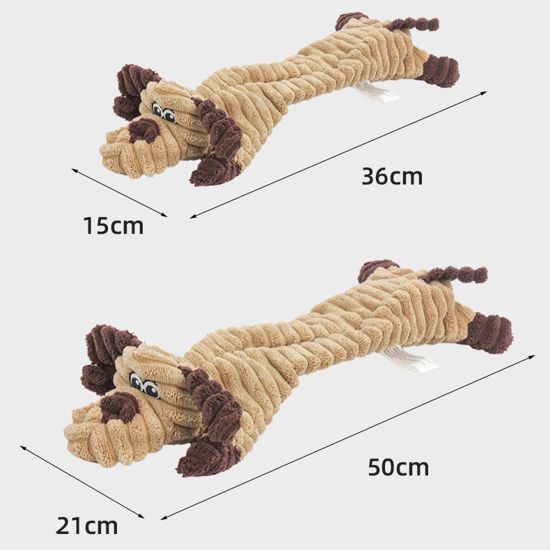 Dog Squeak Toys 3 Pack,No Stuffing Corduroy Dogs Chew Toys for Small Medium Large Breed Chewer Squeaky Toys Durable Puppy Teething Toys E44