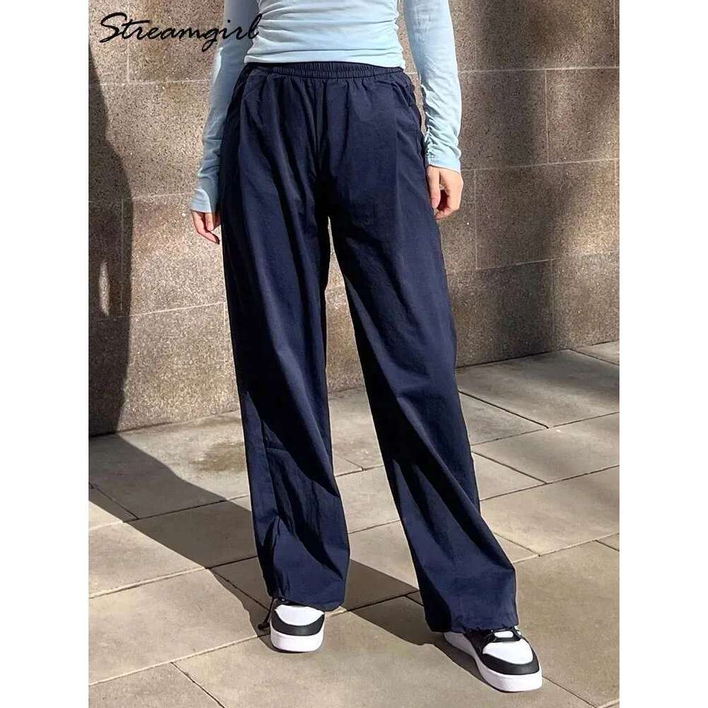 Summer Straight For High Waist Jogger Wide Leg Trousers Women's Sports Pants White Sweatpants Wtpants Women