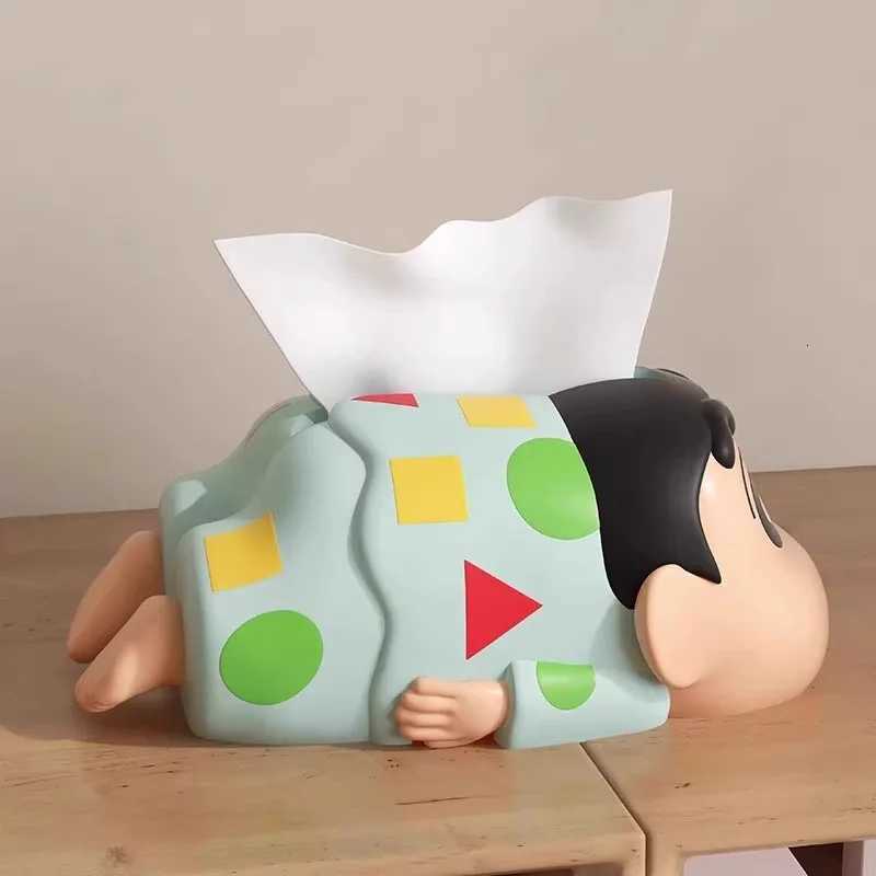 Crayon Shin-chan Desktop Ornament Tissue Box Living Room Desktop Organizer Paper Box Decorative Storage Box Home Decor GiftM251124