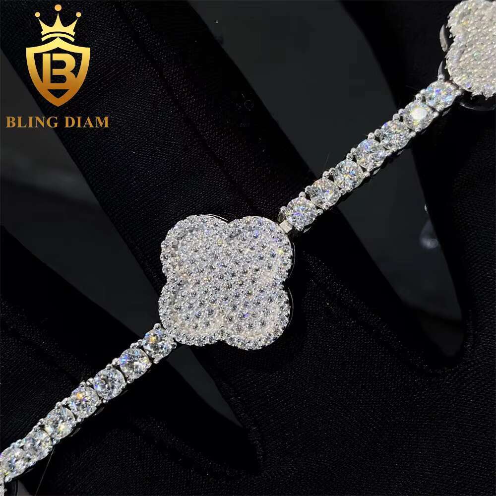 Wholesale Fashion Bling Women Jewelry Fine Jewelry Four-leaf Clover Chain Bracelet