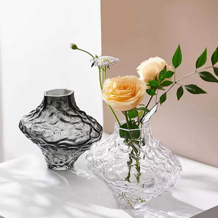 Luxury Nordic Minimst Style Frosting Glass Vase ic Home Living Room Decoration Stand For Flowers Decorative Vases Modern C251124
