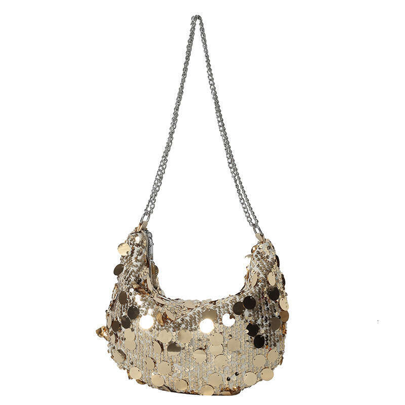 Tote Small Fashionable Sequins, Armpit Saddle Bag, Stylish Single Shoulder Crossbody Handbag, Women's Bag Style