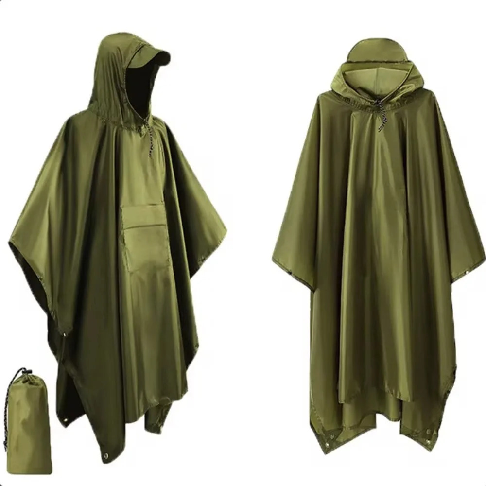 3 in 1 Outdoor Raincoat Waterproof Multifunction Rain Cover Lightweight Large Outdoor Rainwear Hiking Travel 250424