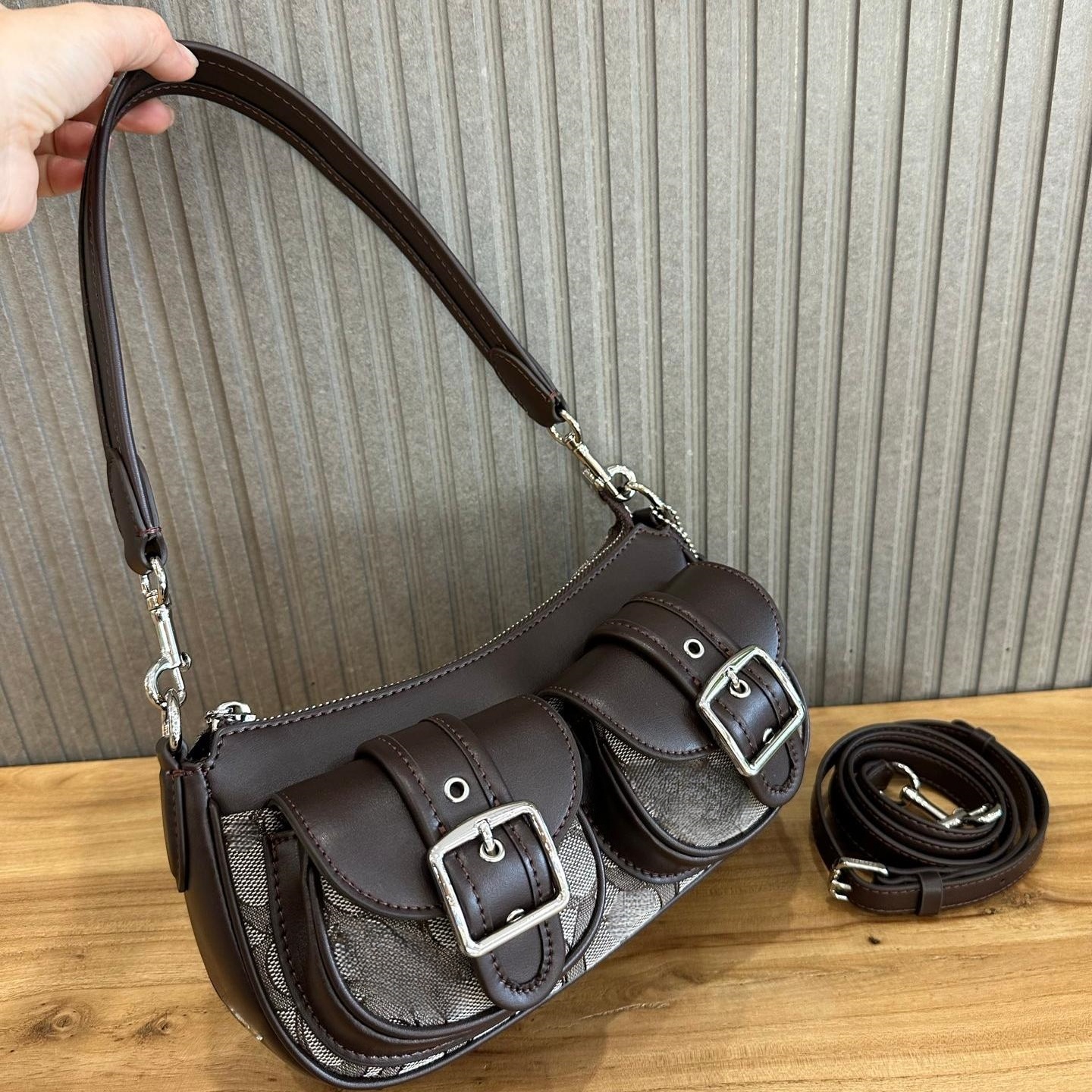 Mahjong bag baguette bag evening bag specialized fabric paired with high-quality cowhide free detachable long and short straps luxury fashion bag designer bag best