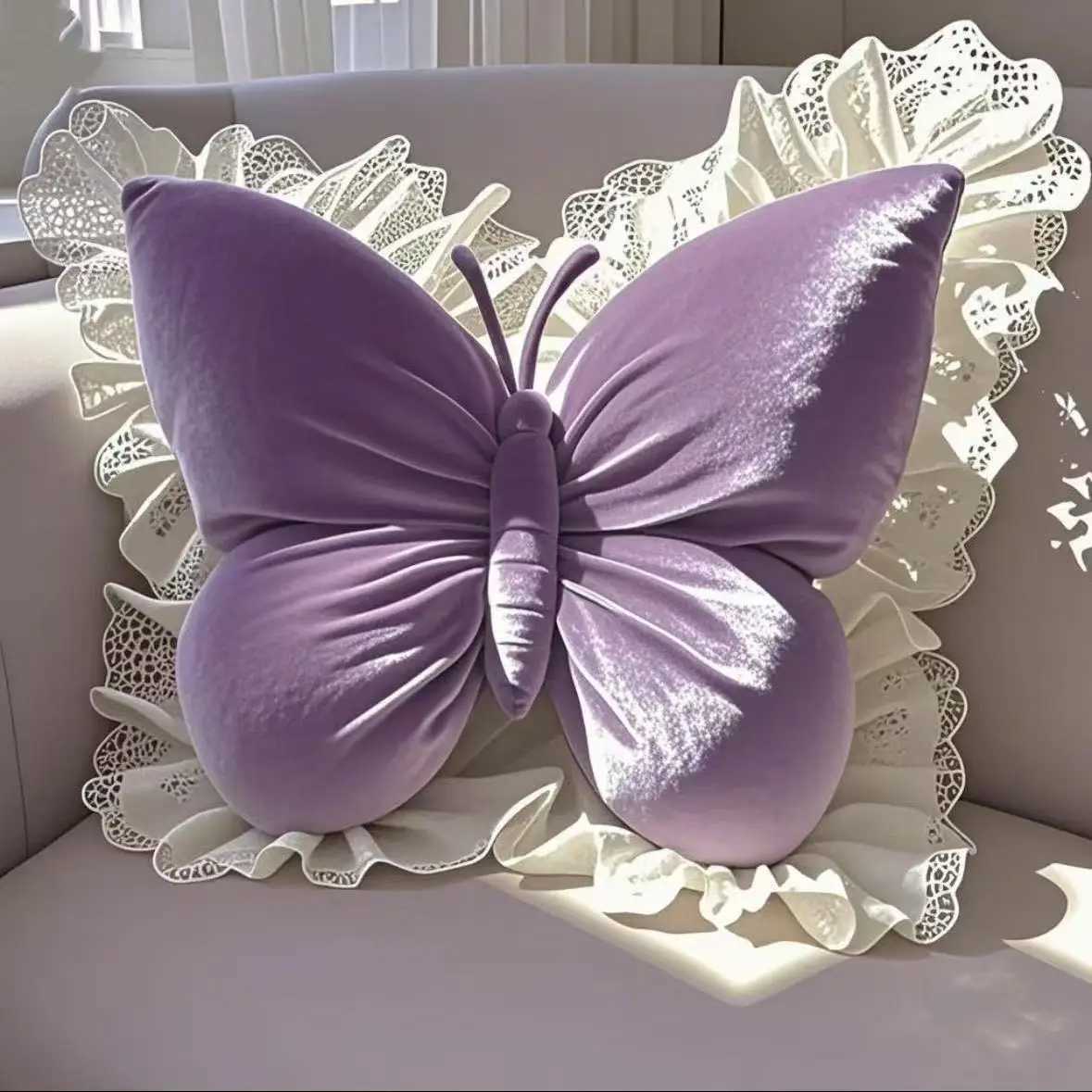 Princess Butterfly Office Pillow Living Room Bow Bedroom Car Sofa Cushion Home New Pillow Room G251124