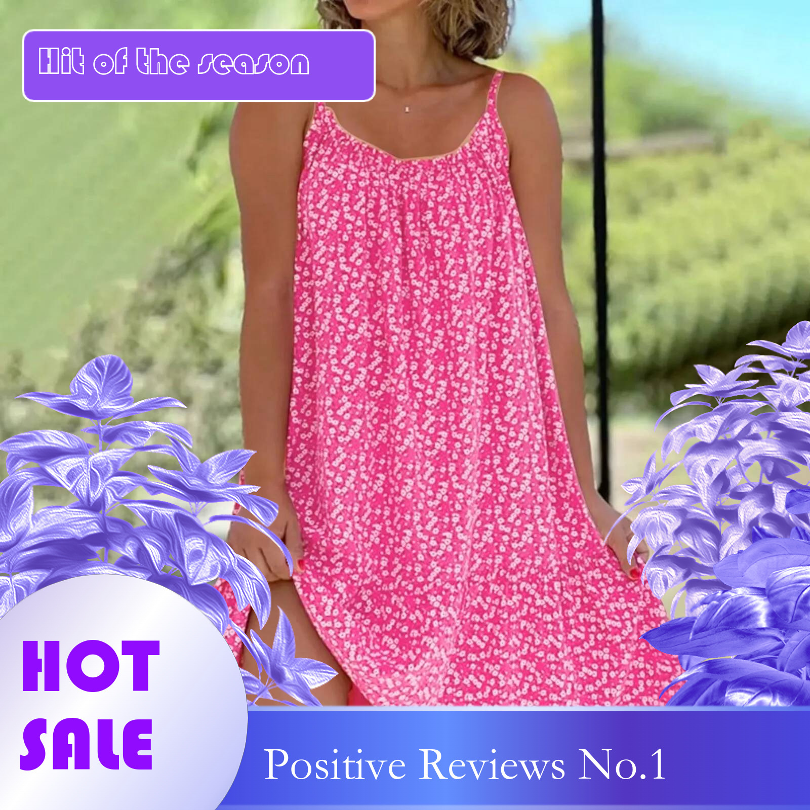 Dongdumaoyi New Floral Print Spaghetti Strap Dresses For Women Summer O Neck Sleeveless Short Dress Vintage Ladies Tank Beach