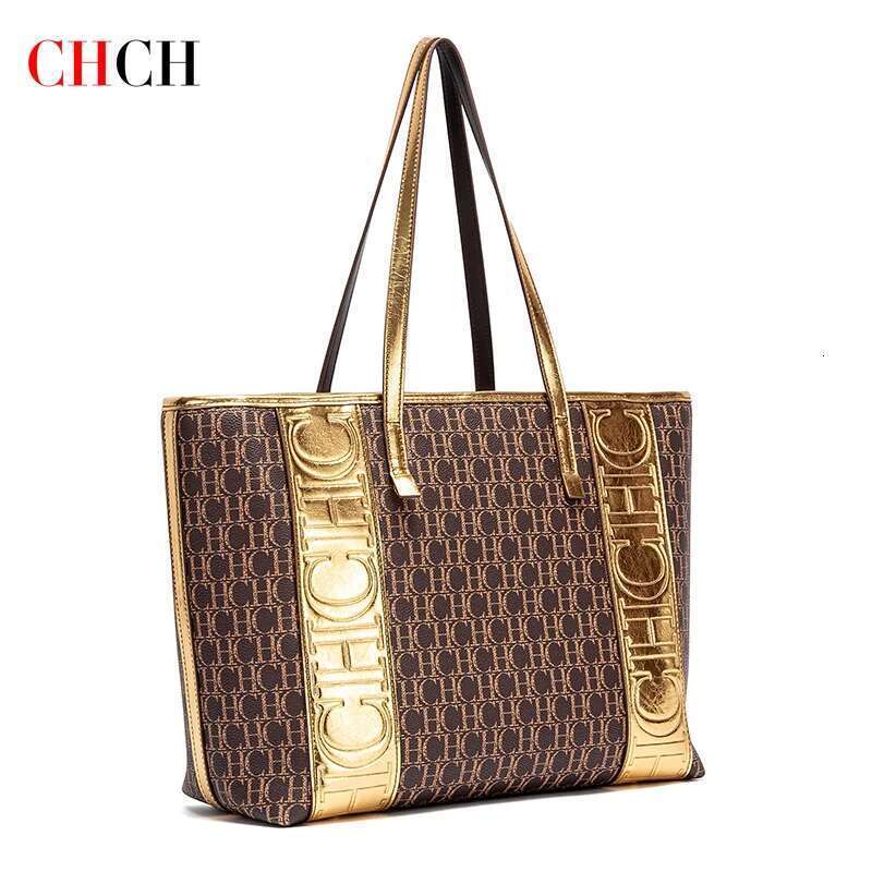 CHCH Women's Shopping Bag 2025 New Letter PVC Large Capacity Handbag Vintage