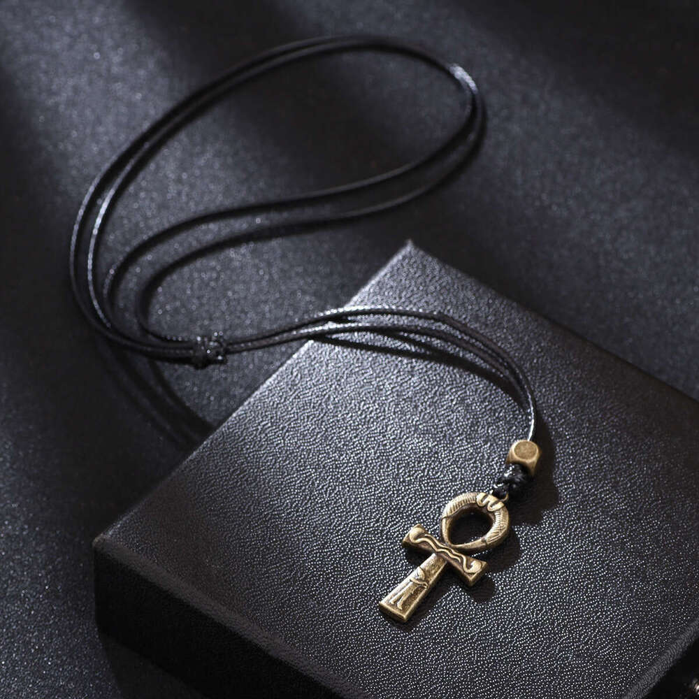 Hot selling simple fashionable hip-hop alloy pendant for both men and women, Egyptian cross adjustable necklace