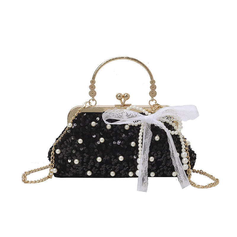 Glitter Women's Dinner 2025 New Street Trend Shell Fashion Chain Hand-Held Crossbody Bag