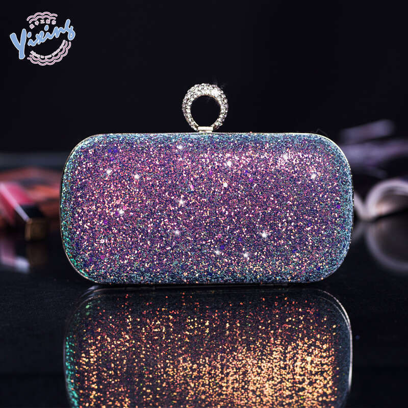Dinner Bag Creative Sequin Dinner Versatile Ring Hand Clutch Women S Banquet Party Bag KQ