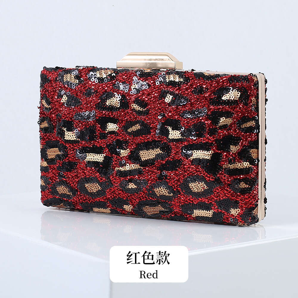 Dinner Bag Wind Leopard Pattern Dinner Beaded Dress Handheld Temperament Bridal Women S Bag KQ