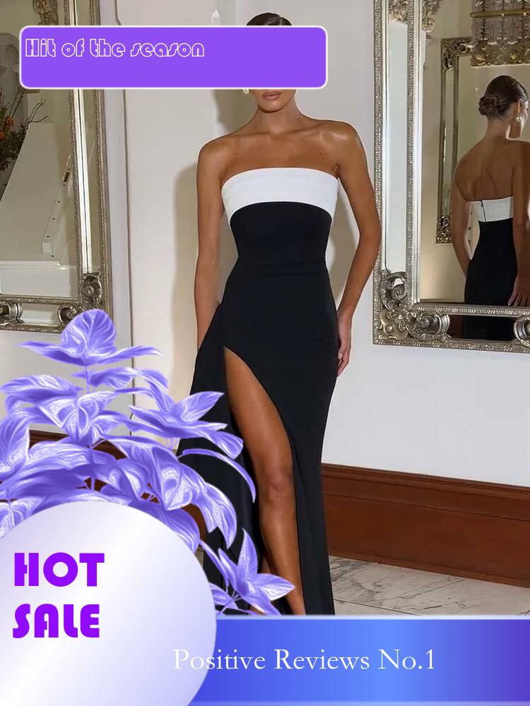 Dongdumaoyi Townlike Ruffles Asymmetric Maxi Long Dress Women Spring Summer Patchwork Backless Nightclub Sexy Party Dresses
