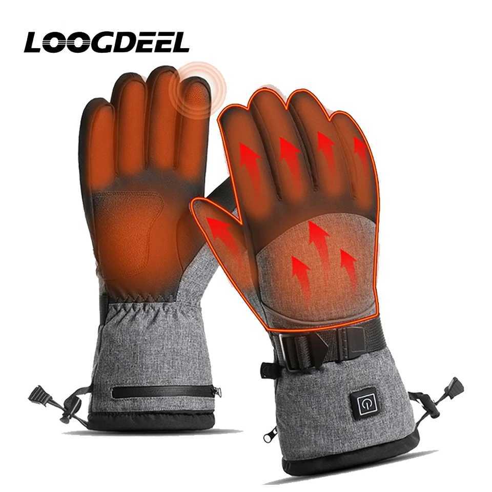 LOOGDEEL Heating Hand Warmer Electric Thermal Gloves Waterproof Snowboard Cycling Motorcycle Bicycle Ski Outdoor Winter Gloves G251124