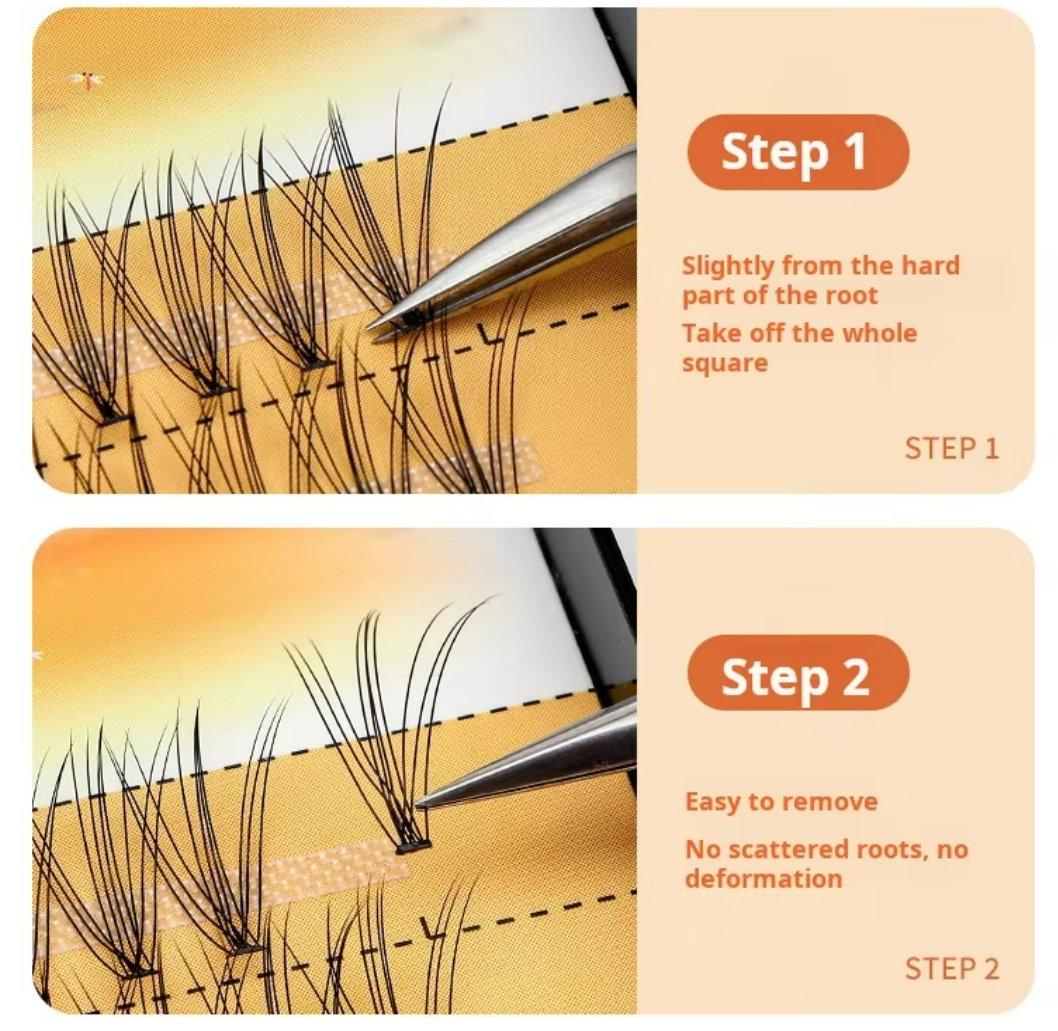 0.07-10 eyelashes Artificial Plant Fiber Straw Eyebrow Set Lifelike eyebrow