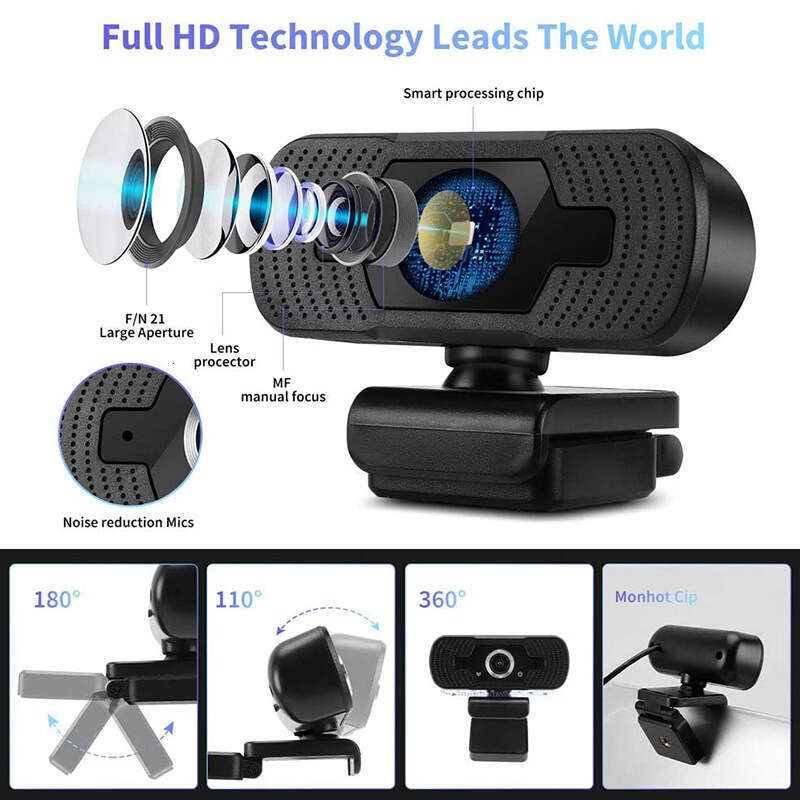 1080P Computer X6 Network with Microphone Desktop Live Streaming USB Conference Video PC Camera