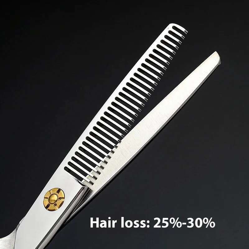 6.0 Inch VG-10 Steel Salon Hair Stylist Professional Thinning Gold Color Hairdressing Scissors