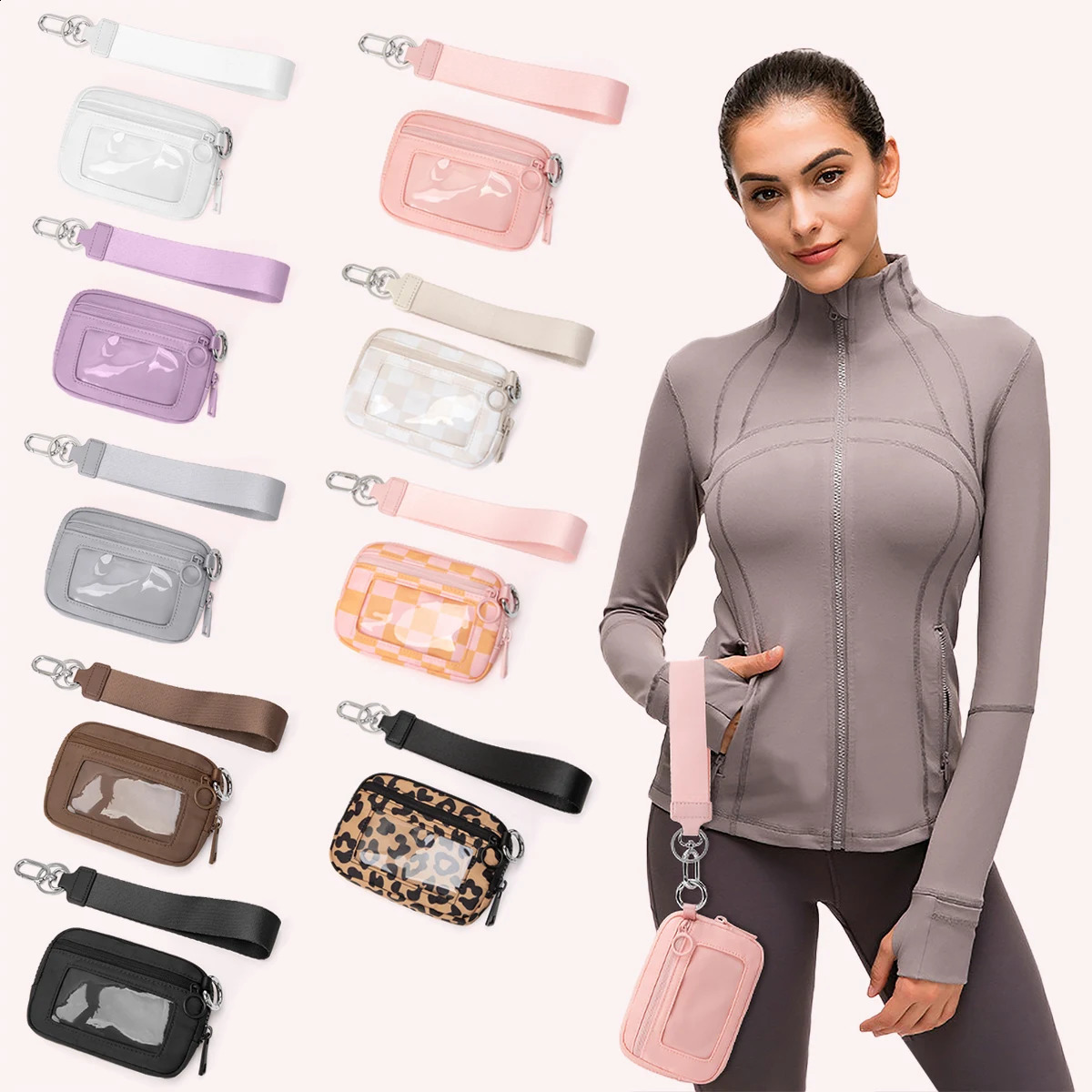 Women Coin Wallet Female Purse Card Holder Coin Purse Short Wallets Small Purse Zipper Keychain Clutch Bag Wallet R250424