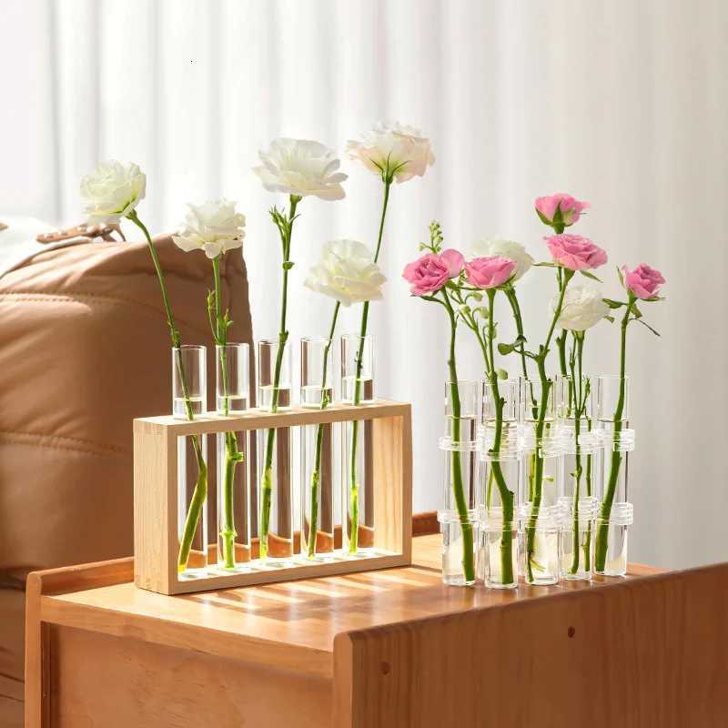 Test Tube Vases High Appearance Glass Ornaments Fresh Flowers Hydroponic Planters Combination Flower Vase Decorations C251124