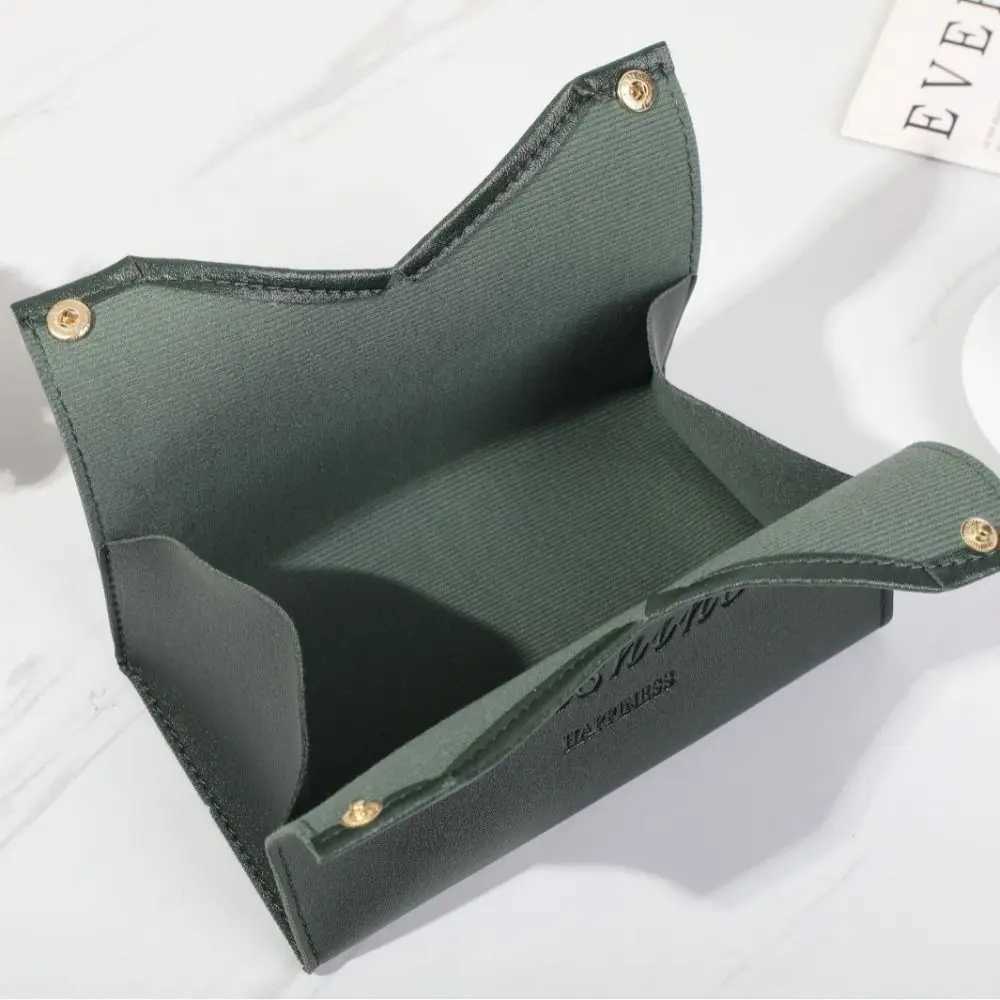 Dustproof Solid Color Tissue Box Multi-purpose PU Leather Napkin Holder Dispenser Storage Case Tissue Paper Storage Bag SundriesM251124