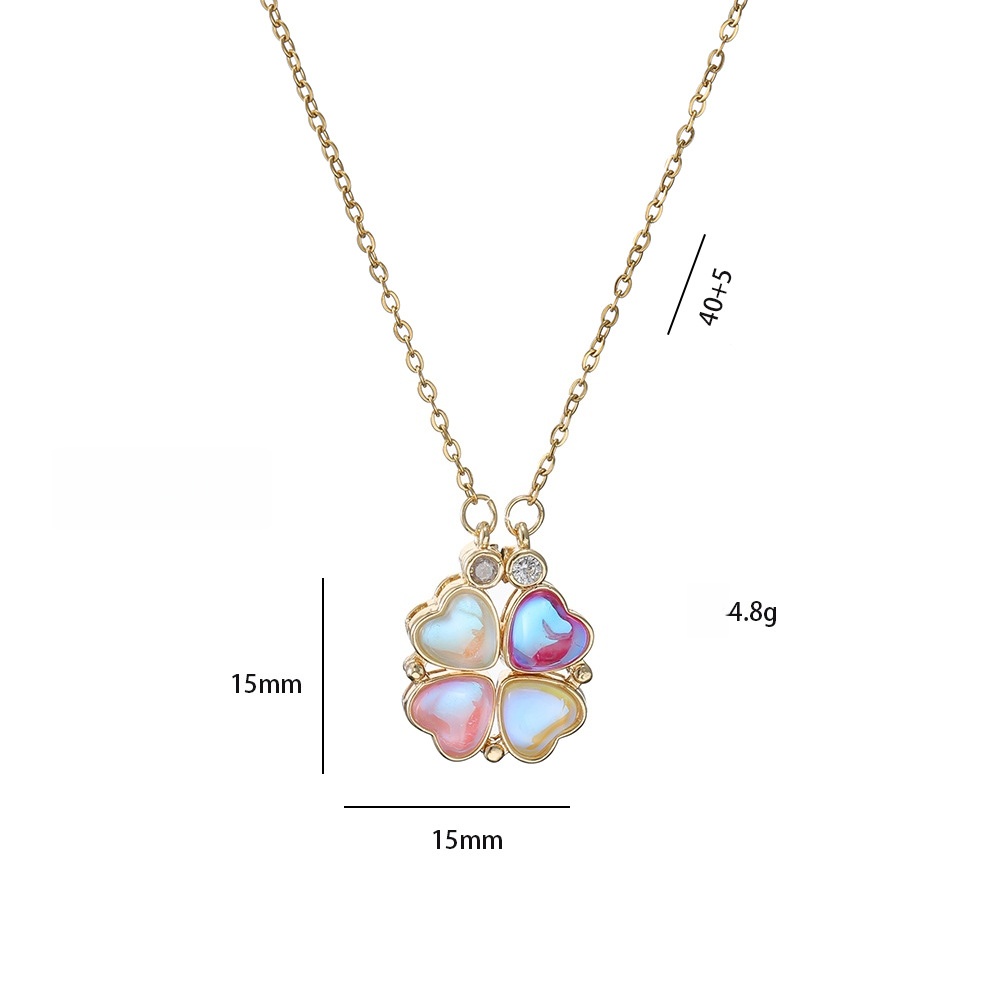 INS moissanite chain designer necklace designer necklace for woman diamond chain luxury jewelry women mens necklace heart linked to heart Foldable cla - view 6