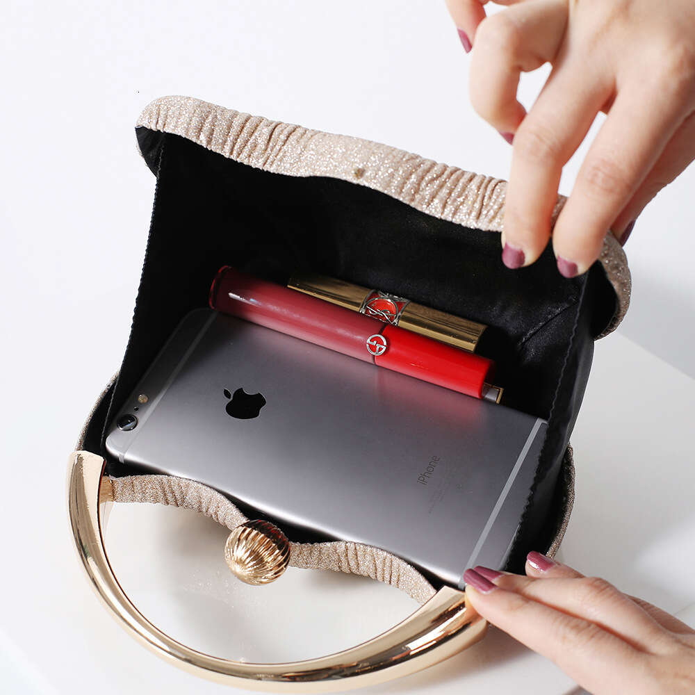 Dinner Bag New Bright Pink Handheld Banquet Fashion Arc Dinner Wedding Gift Party Bead Evening Dress Bag KQ