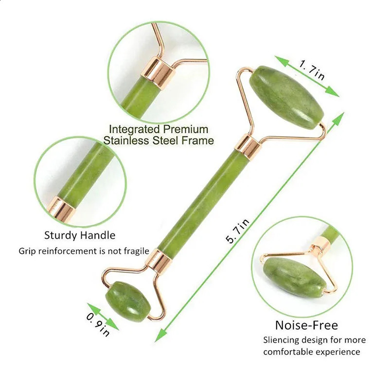 2PCS Gua Sha Natural Stone Gowoman Gua Sha Facial Stone Gua Sha Visage Roller for Face Massager Tool Gouache Scraper LBHL07 250423