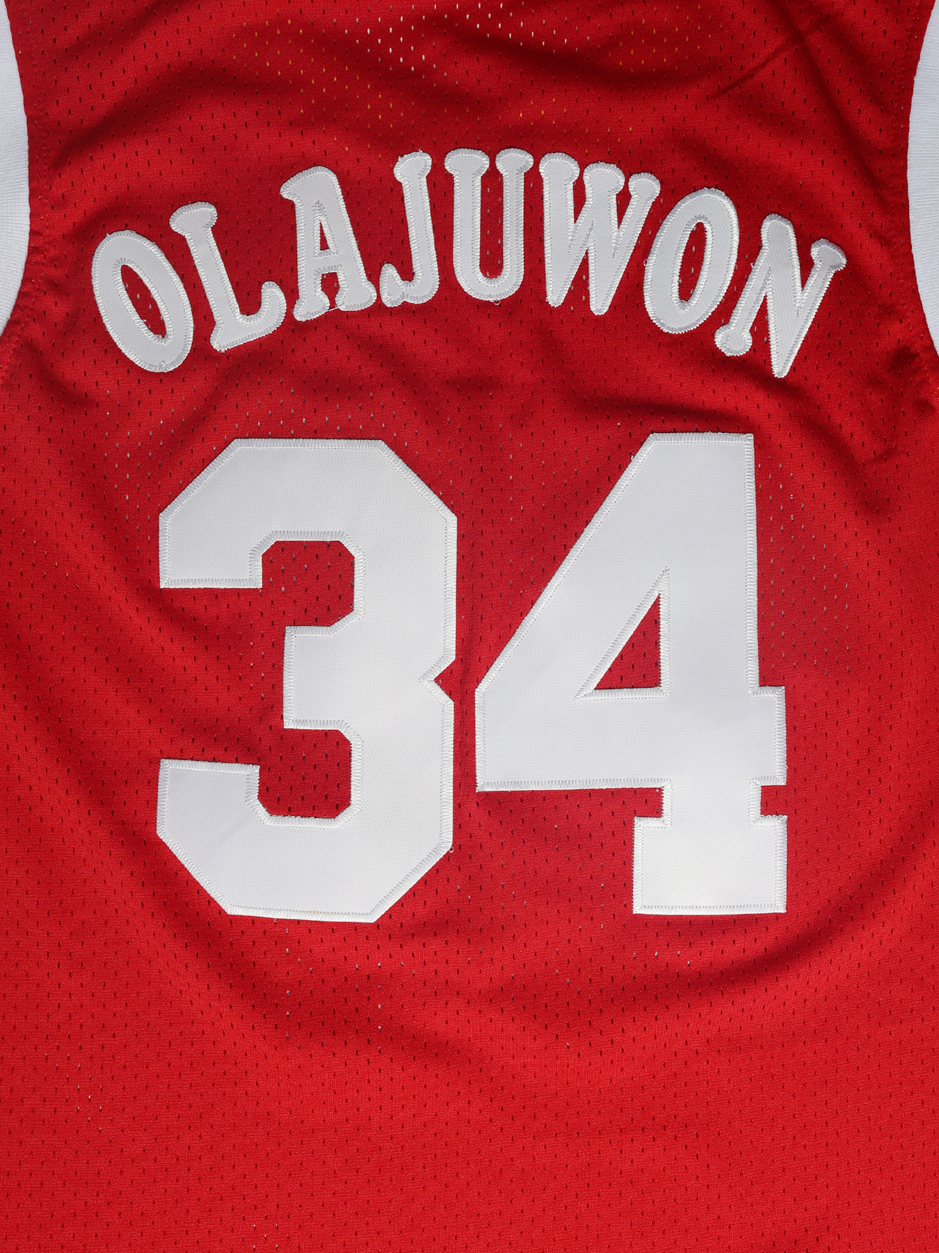 Mens 34 OLAJUWON Embroidered Basketball Jersey IN STOCK FAST SHIPPING Size S-XXXL