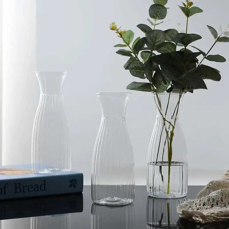 Nordic Transparent Plastic Vase Flower Arrangement Container Creative Hydroponic Plant Flower Vases Home Living Room Desk Decor C251124
