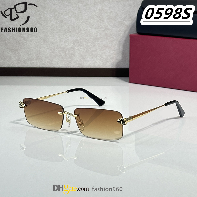 Classic designer sunglasses for woman metal optical temple Spring hinge prescription frames radiation protection rectangle sun glasses lunettes 0498S