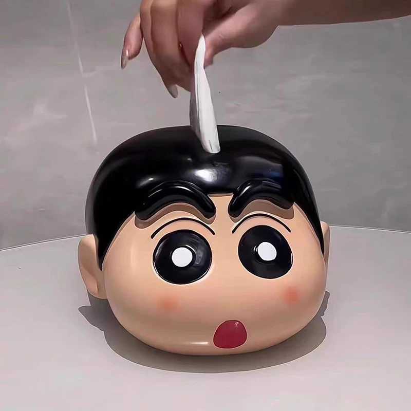 Crayon Shin-chan Desktop Ornament Tissue Box Living Room Desktop Organizer Paper Box Decorative Storage Box Home Decor GiftM251124