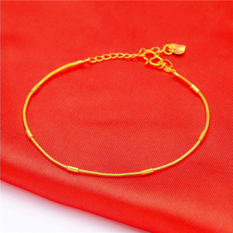 A luxurious and simple Vietnamese sand gold bracelet, a versatile and fashionable women's bracelet