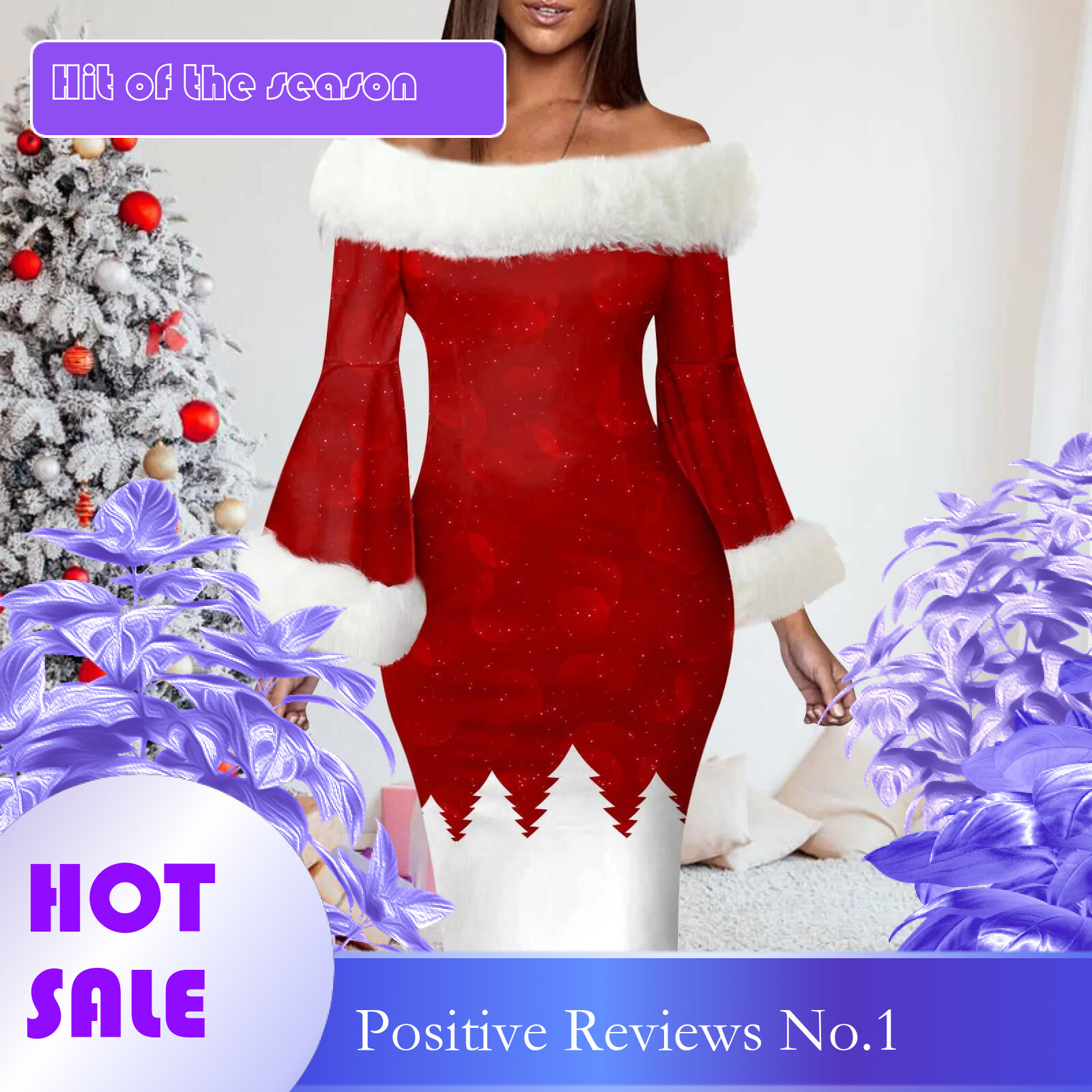 Dongdumaoyi Winter Christmas Party Dresses Xmas Lady Santa Claus Cosplay Costume Sexy Off Shoulder Plush Patchwork Dress Vestidos