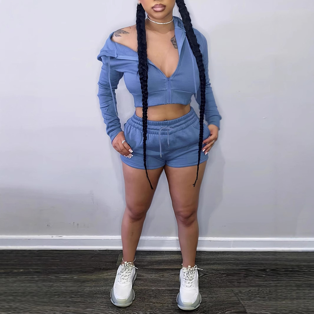 Womens Tracksuits Two Pieces Set 2025 New Fashion Casual Spring New Hoodie Solid Color Sportwear 5 Colors