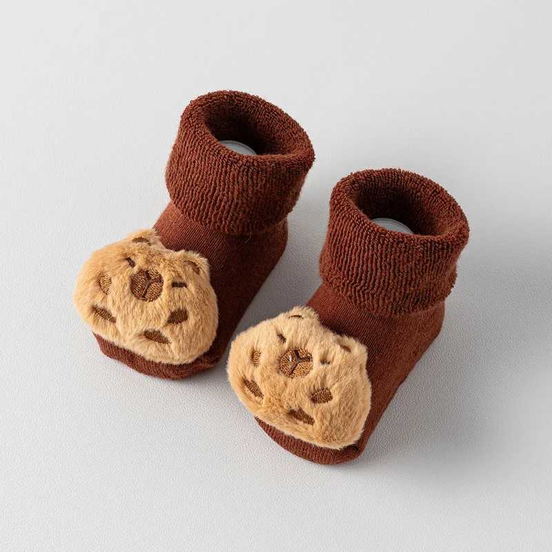 Baby Floor SOCKS for Boys Girls Winter Newborns Cotton Anti Slip Soled Cute Toddler Sock Kids Thicken Warm Socken 0-3Yrs G251124