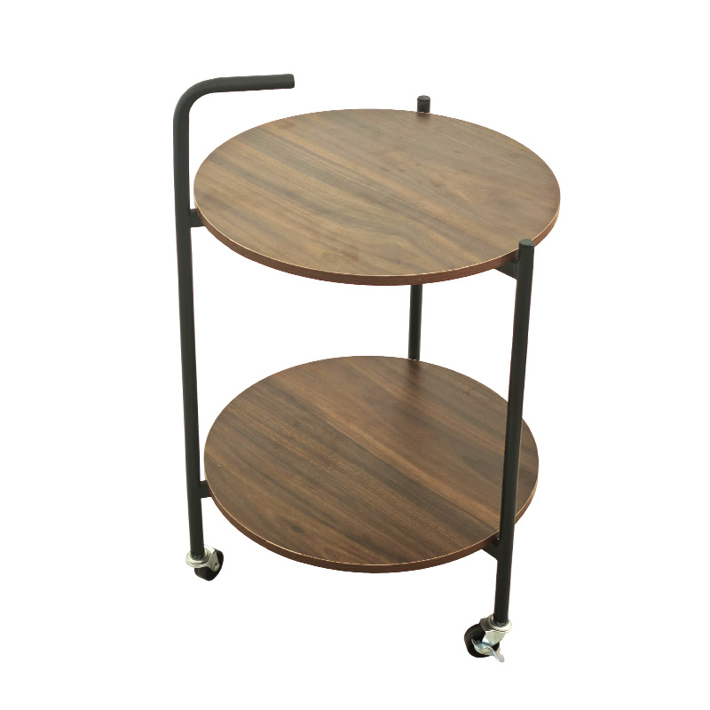 MJ04243 Simple home living room side table bedside table with wheel storage rack
