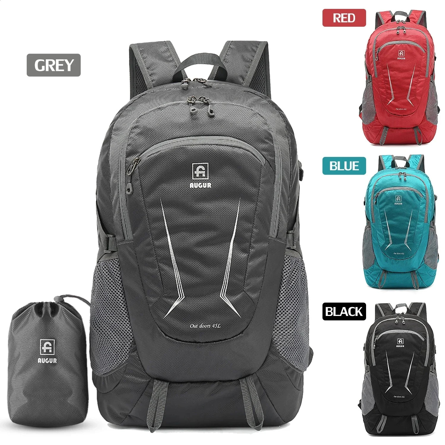 MARKROYAL Waterproof Climbing Bags Unsex Outdoor Backpack Foldable 45L Shopping Cycling Rucksack Travel Backpack Drop 250417