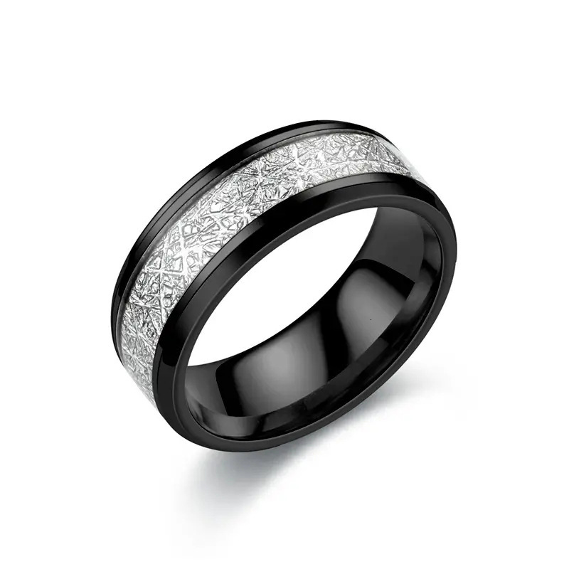 Top source rime silk patterned titanium for men's fashion stainless steel ring accessories