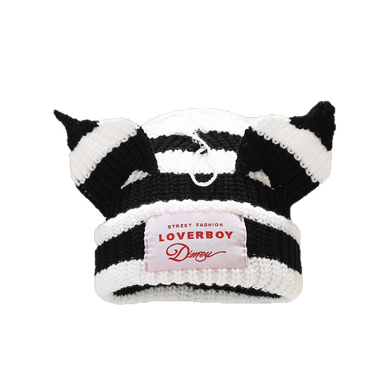 Thickened woolen hat Cute pig ears knitted hat Y2K designer beanie bonnet winter hat luxe mens beanie designer winter hat beanie men hats designers wo - view 8