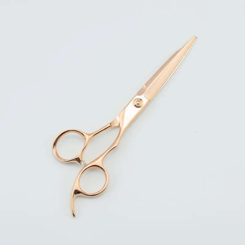 6 Inch Gold Plating High-End Salon Barber Professional Hairdressing Golden Straight Thinning Hair Scissors Knife Set