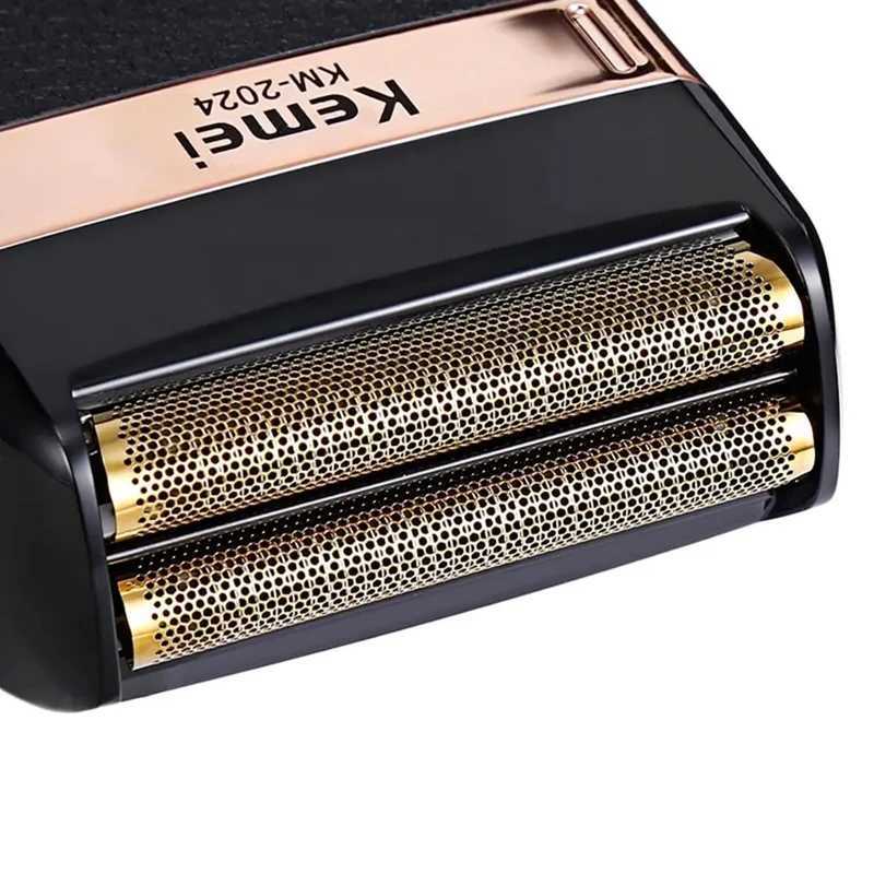 Kemei powerful rechargeable shaver for men foil electric shaver beard hair shaving head bald electric razor with extra mesh L251124