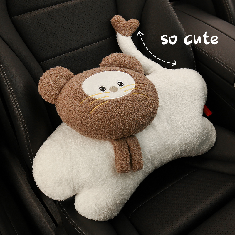 Wind-Up Dog & Scarf Cat Plush Toys, Cozy Head Pillow & Hug Pillow, Home Decor Gifts for Pet Lovers